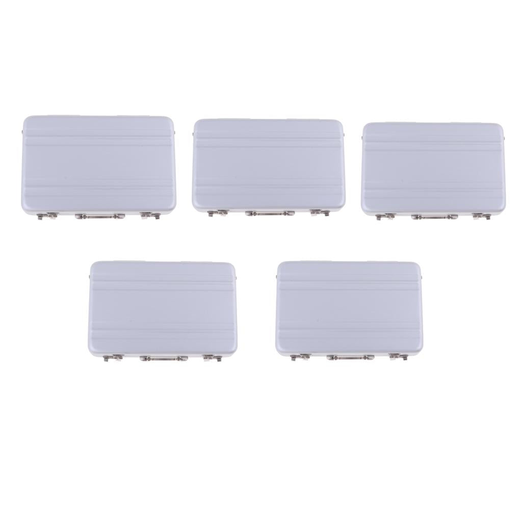 5PCS 1/12 Dollhouse Miniature Travel Metal Code Suitcase Home Decoration