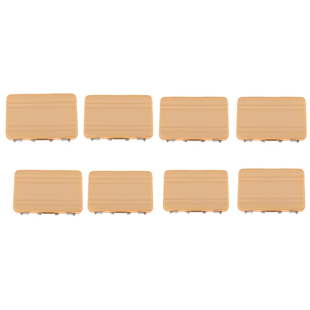 8PCS 1/12 Dollhouse Miniature Travel Metal Code Suitcase Home Decoration