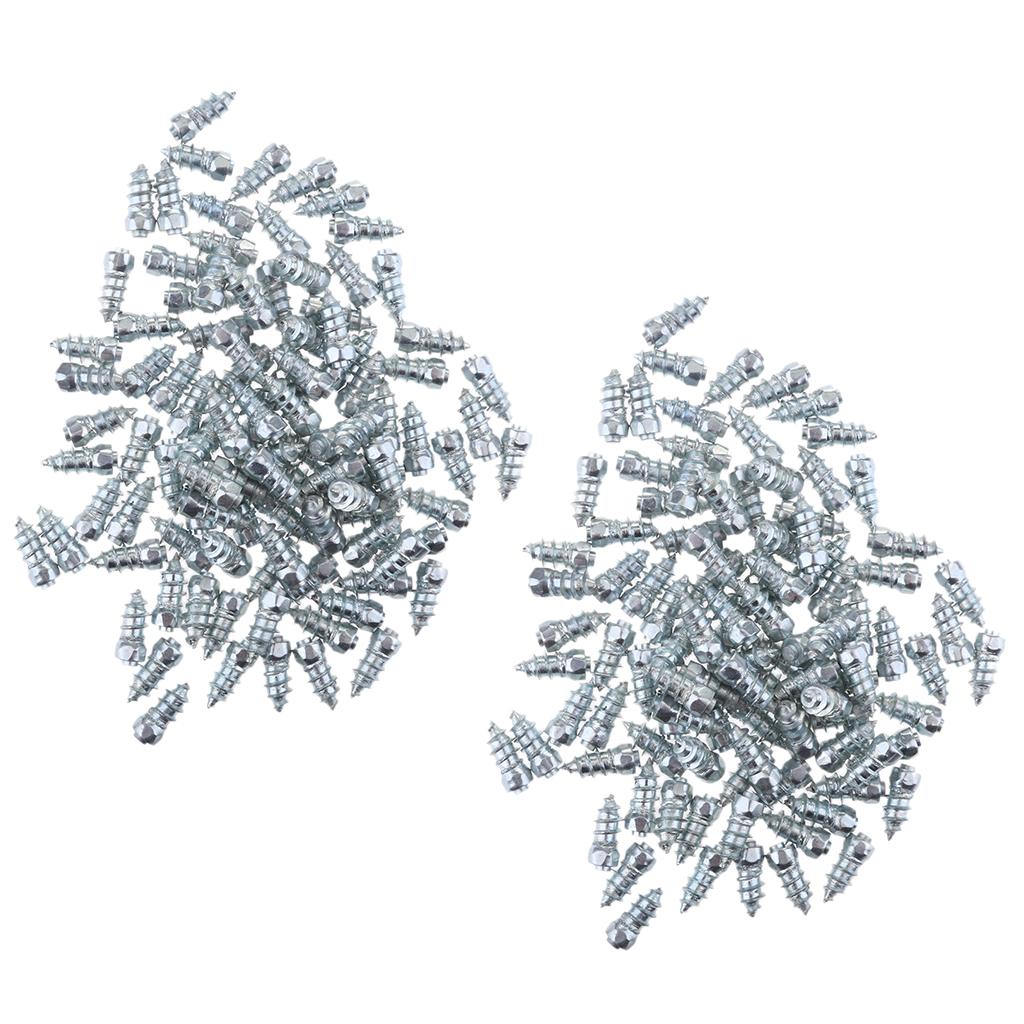 200pcs 15mm Universal Car Tires Anti-Slip Screw Stud Tyre Snow Spikes Studs