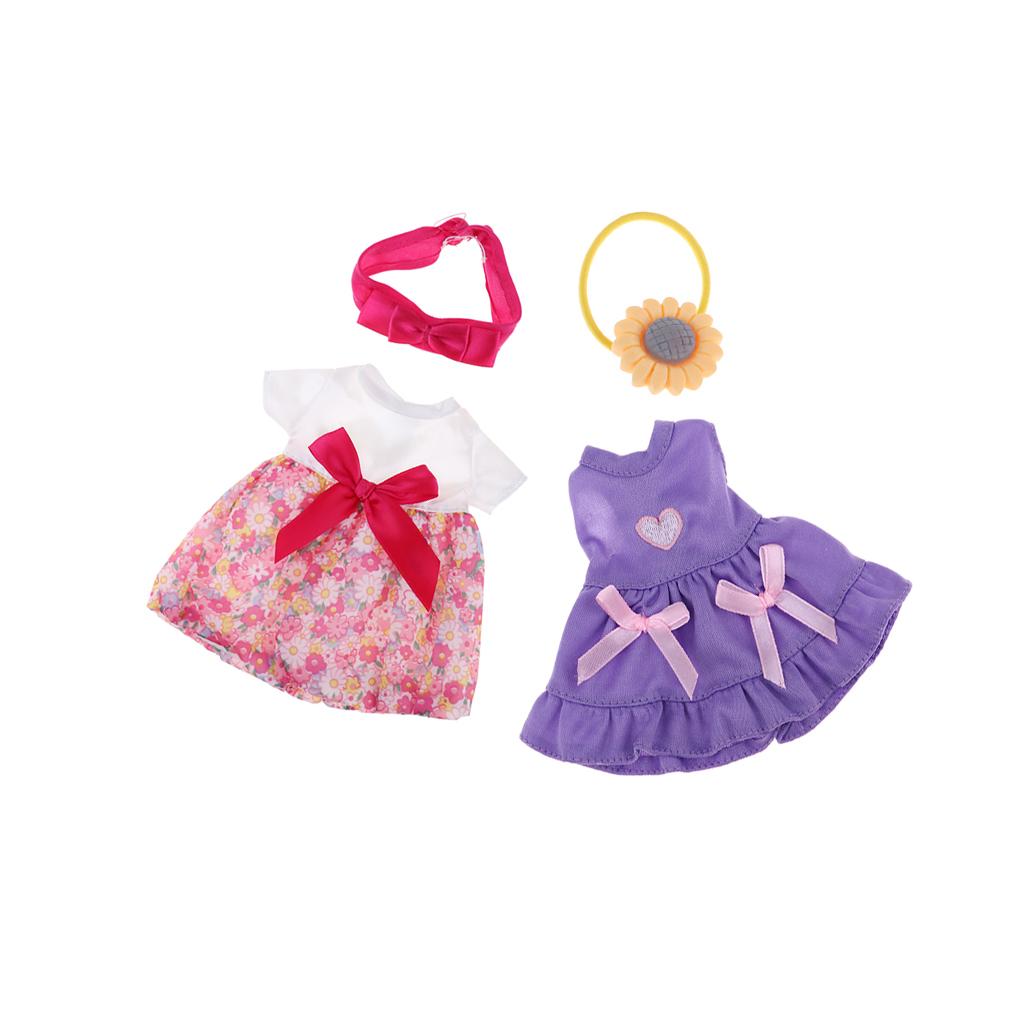 2pcs Handmade Fashion Dress Clothes Accessories for 25cm Mellchan Dolls Accs