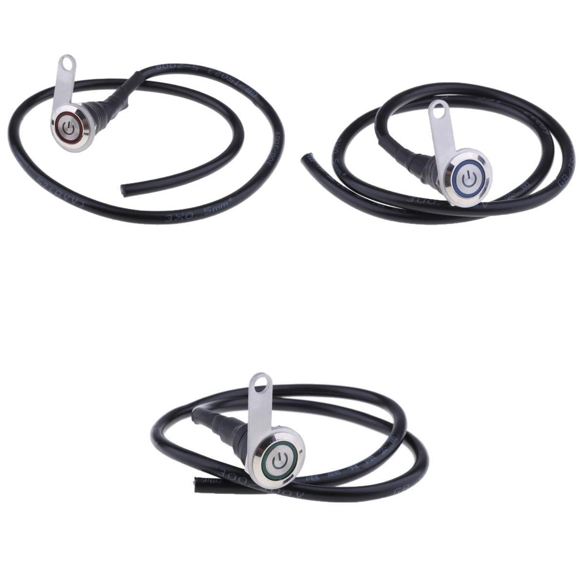 3pcs 12V Motorcycle LED Handlebar Headlight Foglight Switch Waterproof