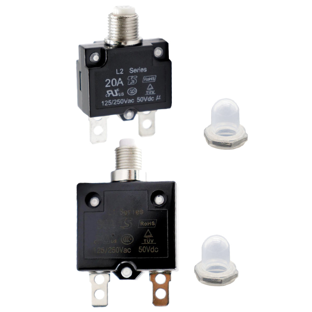 20A/30A Circuit Breaker Overload Protector Switch Fuse Resettable 125/250V