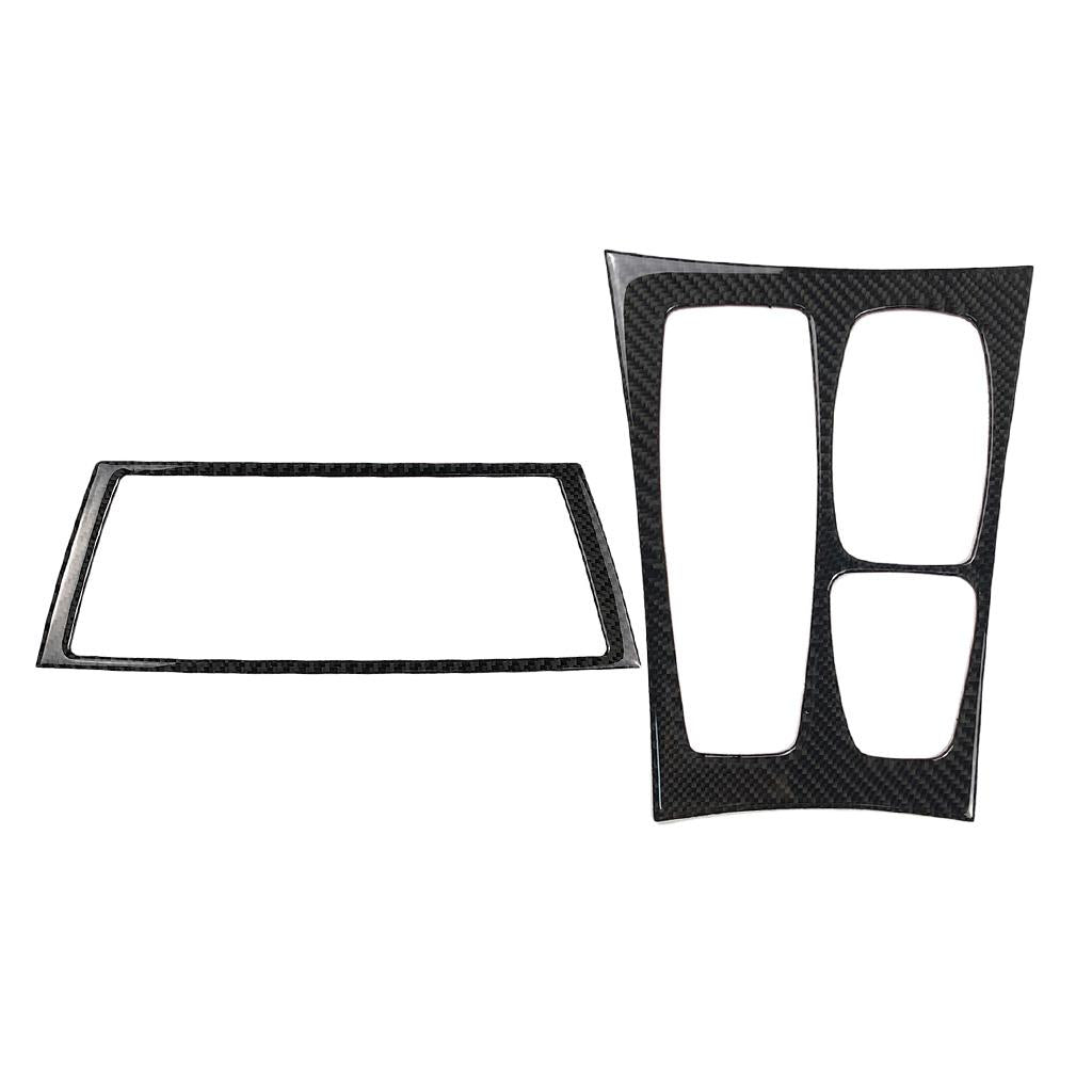 Carbon Fiber Gear Shift Box GPS Navigation Panel Trim For e70 e71 X5 X6