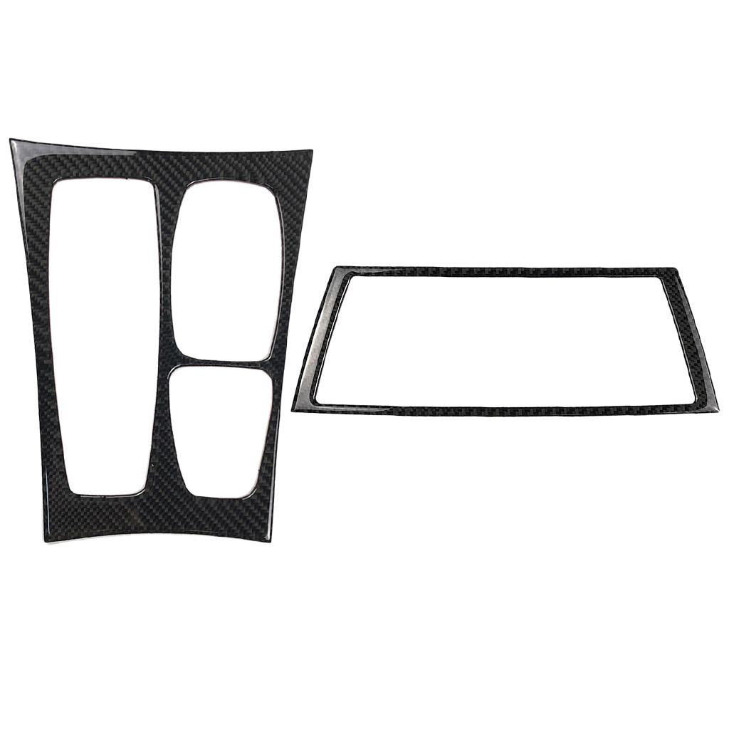 Carbon Fiber Gear Shift Box GPS Navigation Panel Trim For e70 e71 X5 X6