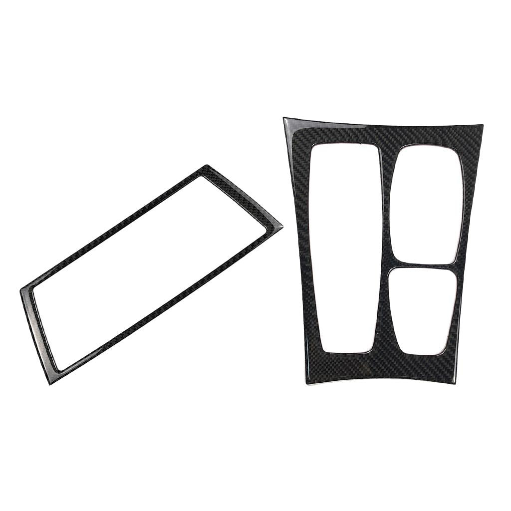 Carbon Fiber Gear Shift Box GPS Navigation Panel Trim For e70 e71 X5 X6