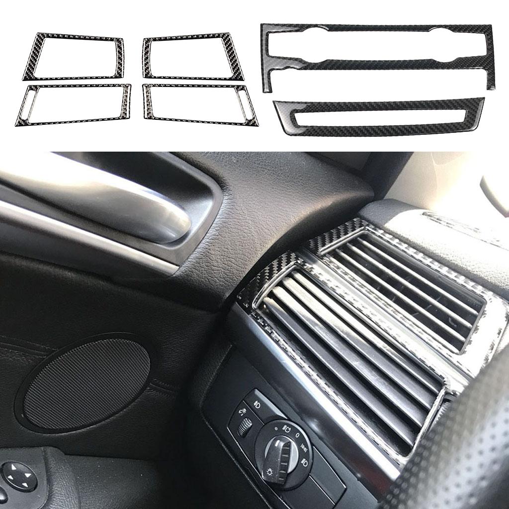 Carbon Fiber Control Panel Side Vent Frame Cover For e70 e71 X5 X6 08-13