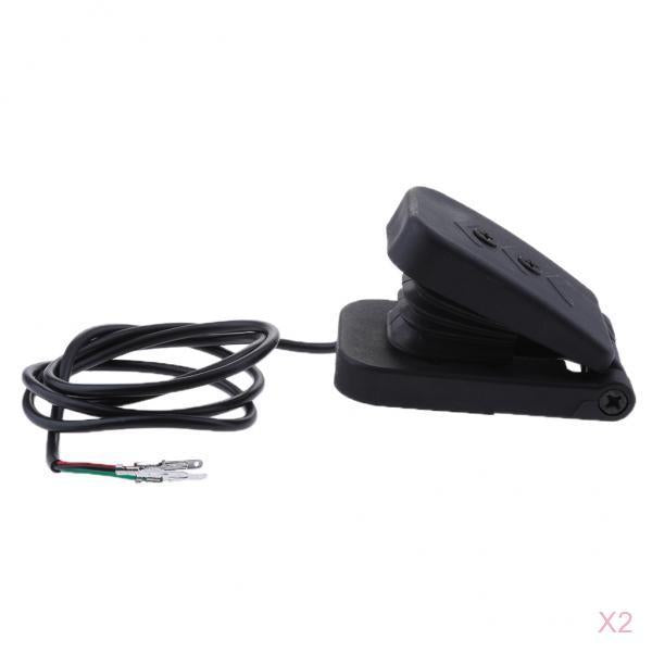 2pcs 5V Black Plastic Electric Bike Scooter Quad Foot Throttle Accelerator