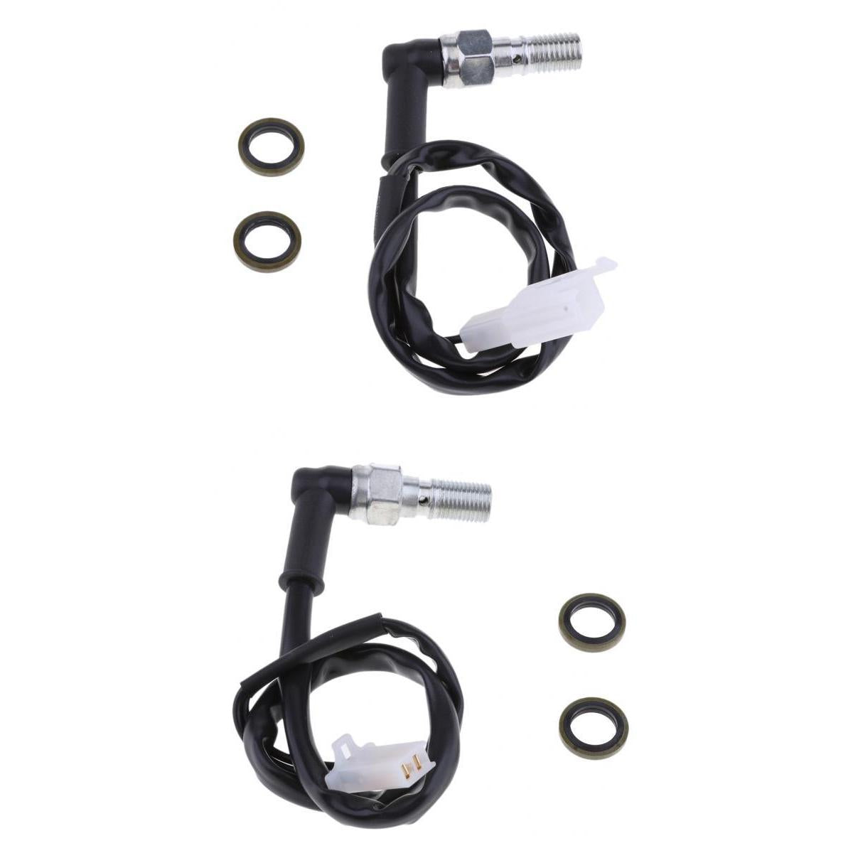 2Pcs Motorcycle Hydraulic Brake Light Pressure Switch Curved M10 1.25mm 1mm