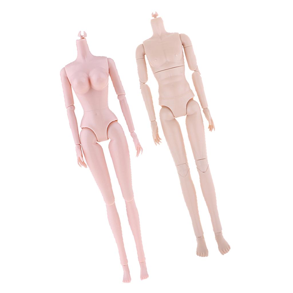 1/6 Bjd Nude Doll Female and Male Ball-Jointed Doll Body Parts Couple