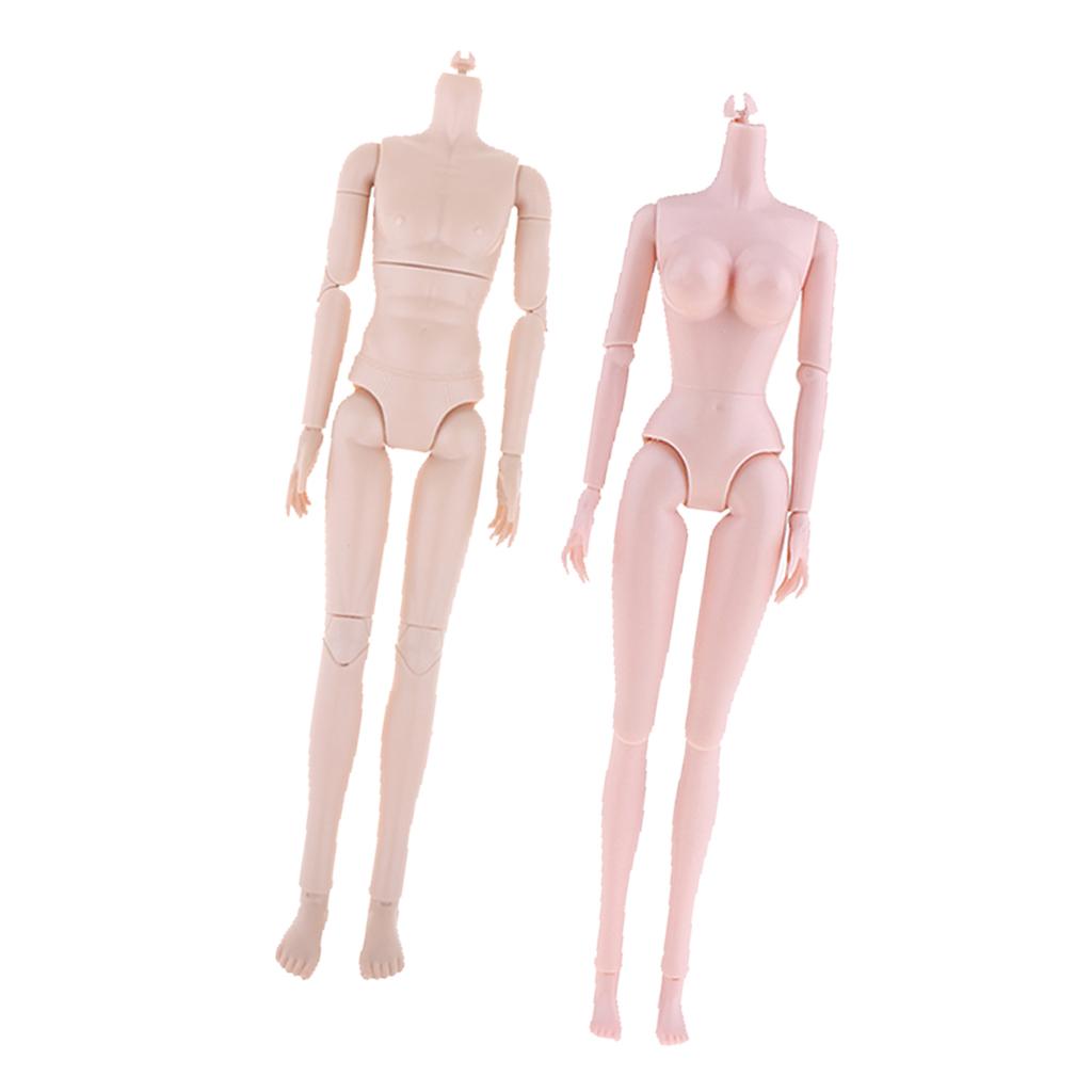 1/6 Bjd Nude Doll Female and Male Ball-Jointed Doll Body Parts Couple