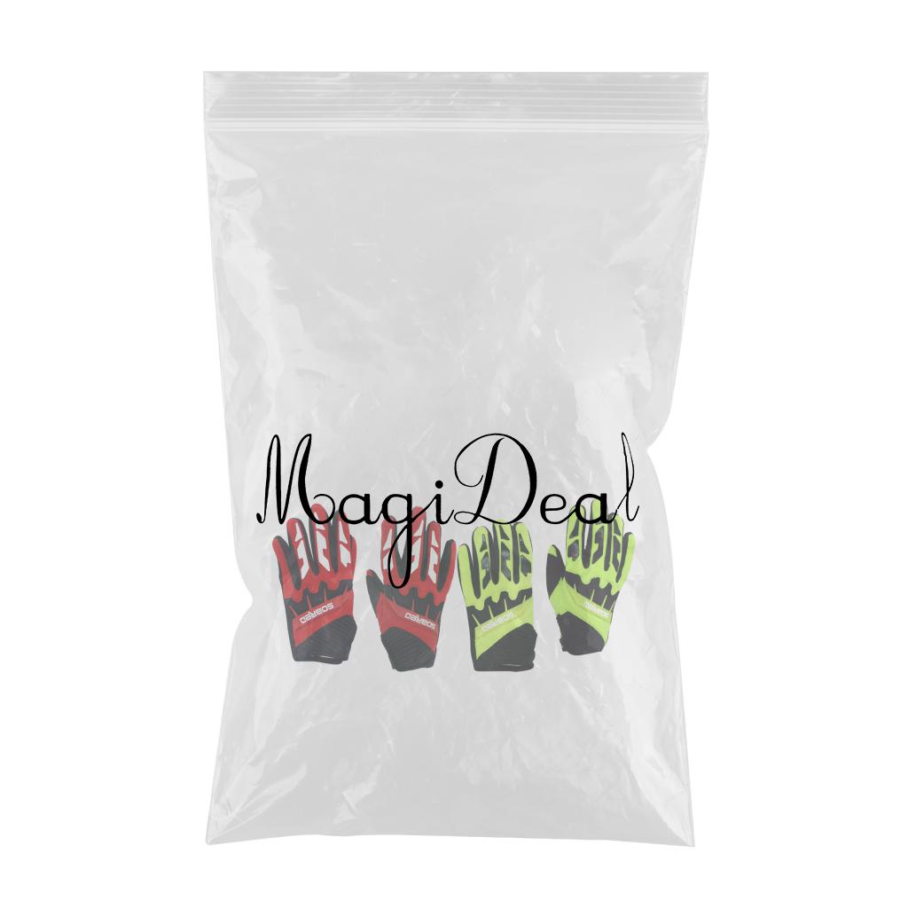 2 Pairs Kids Cycling Skating Gloves M for 9-12 Years red+Fluorescent Yellow