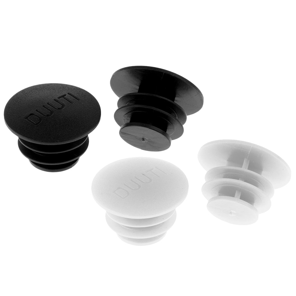 2 Pairs Bike Bicycle Handlebar End Plugs Bar Grip Plugs Cap Luminous+Black