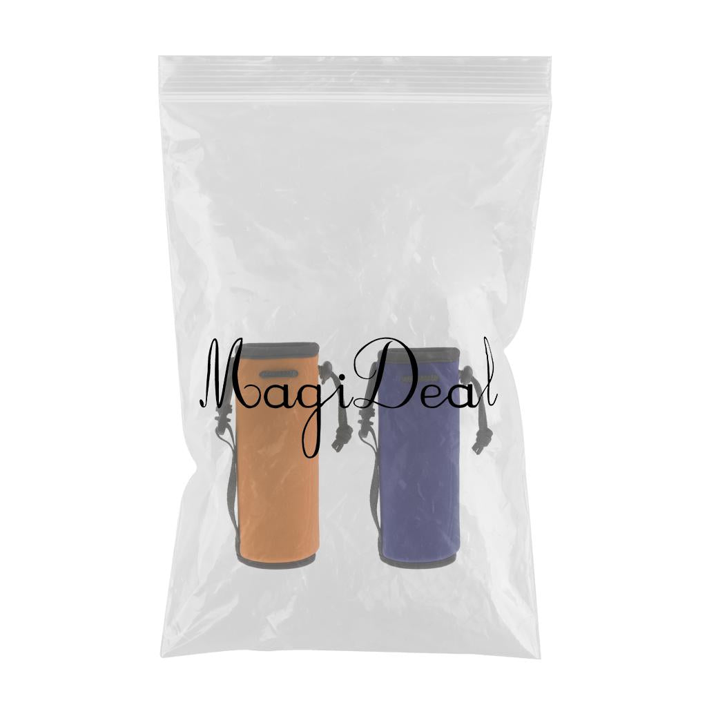 2pcs Neoprene Insulated Water Drink Bottle Cooler Carrier Cover Orange+Navy