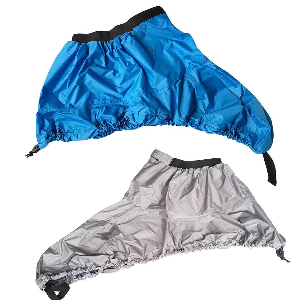 2x Universal Adjustable Kayak Canoe Cockpit Spray Skirt Deck Cover Gray+Blue