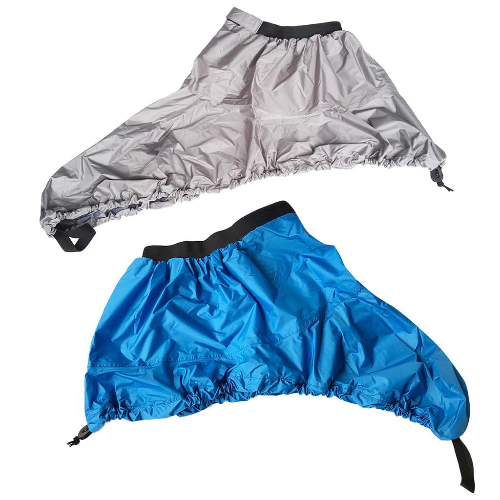 2x Universal Adjustable Kayak Canoe Cockpit Spray Skirt Deck Cover Gray+Blue