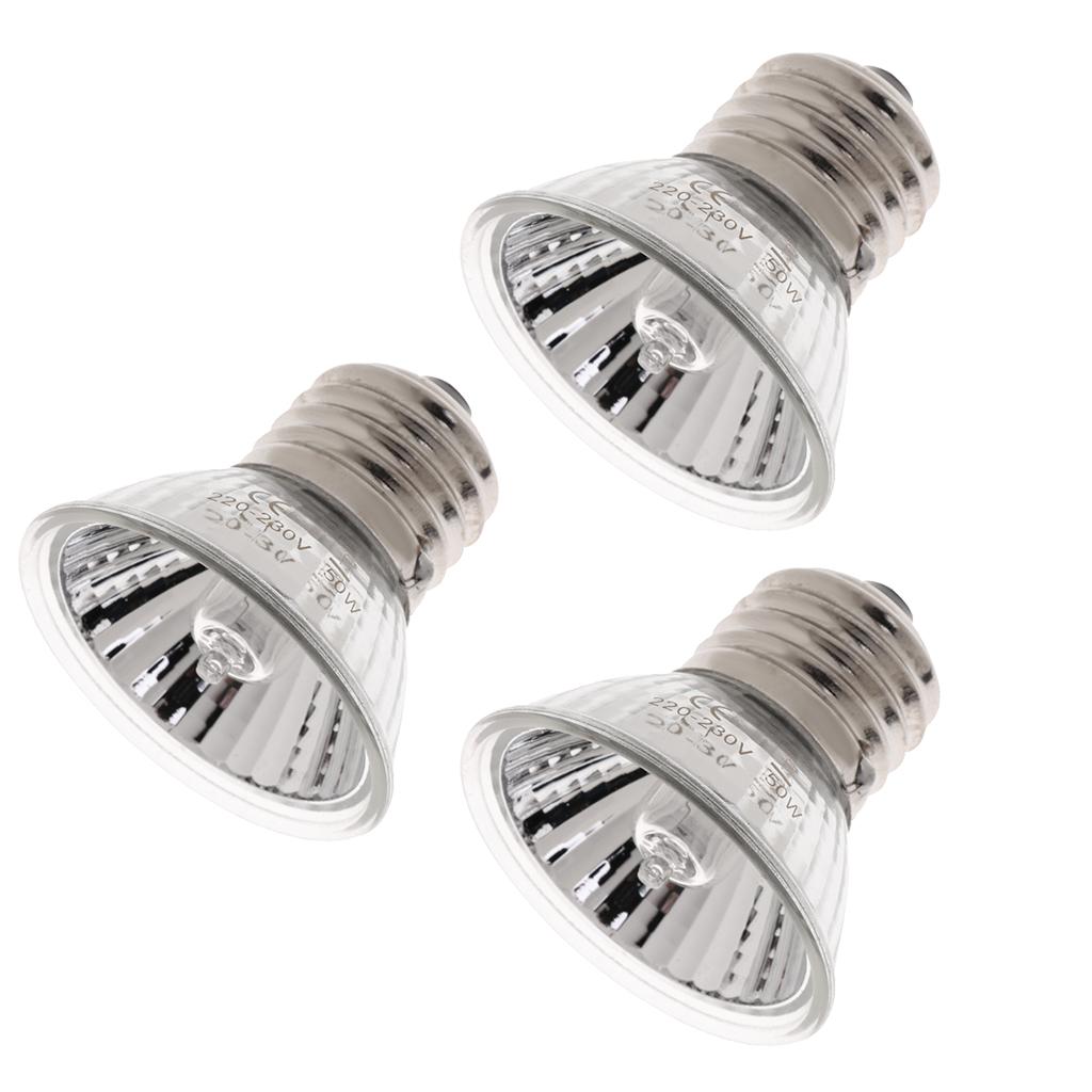 3 Pcs Pet Uva Uvb Reptile Heating Calcium Lamp Sunlamps Basking Bulb 50W