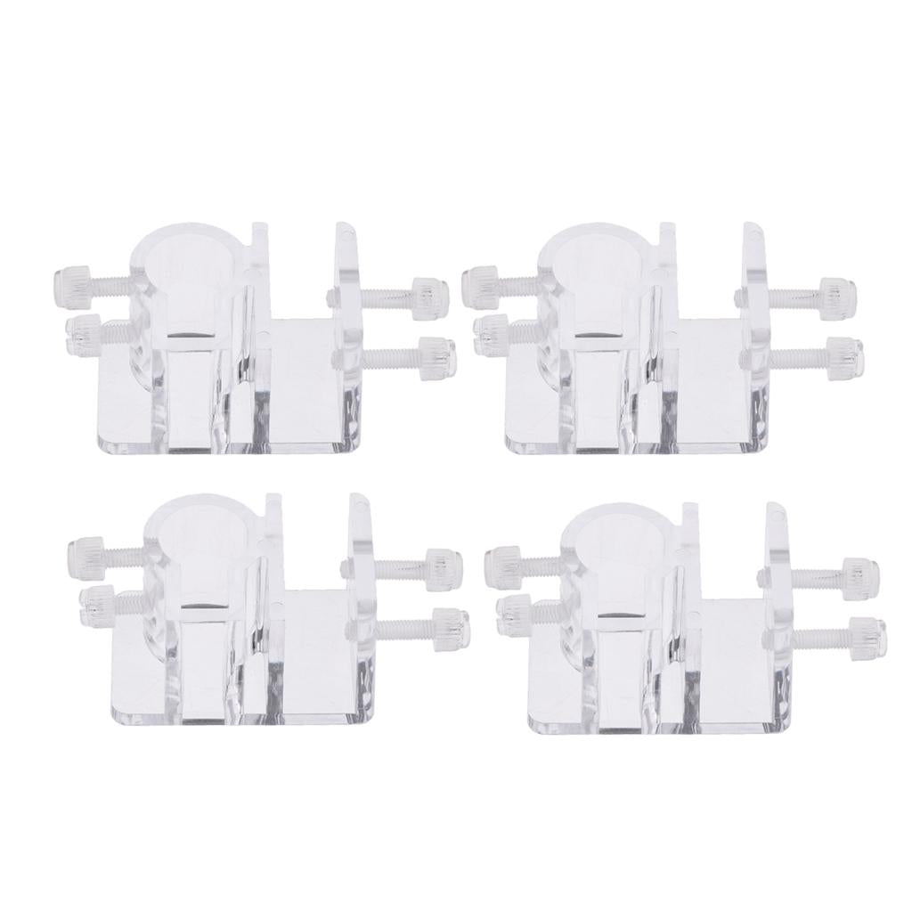 4Pcs Acrylic Aquarium Fish Tank Water Hose Fixing Clip Tube Holder Clamp