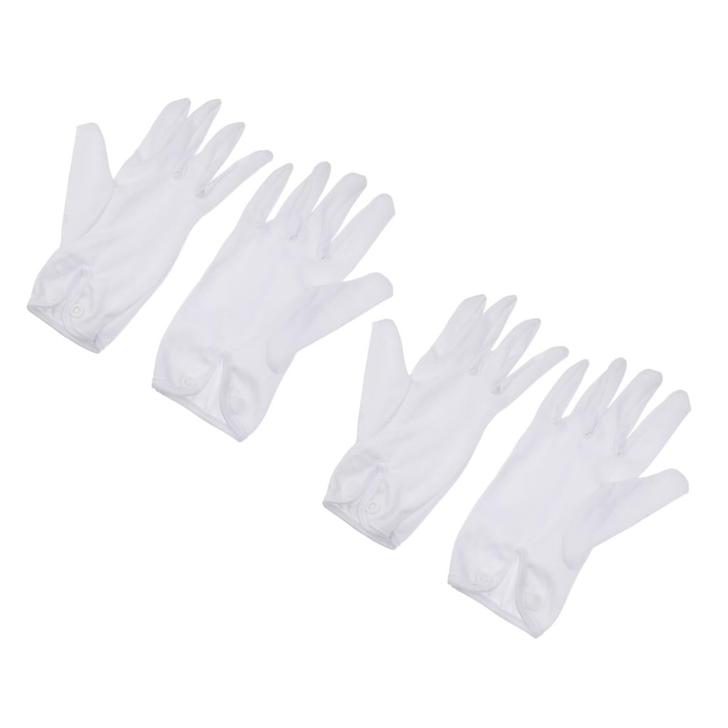 2 Pair Professional Snooker / Pool Billiard Referee Gloves White Cotton