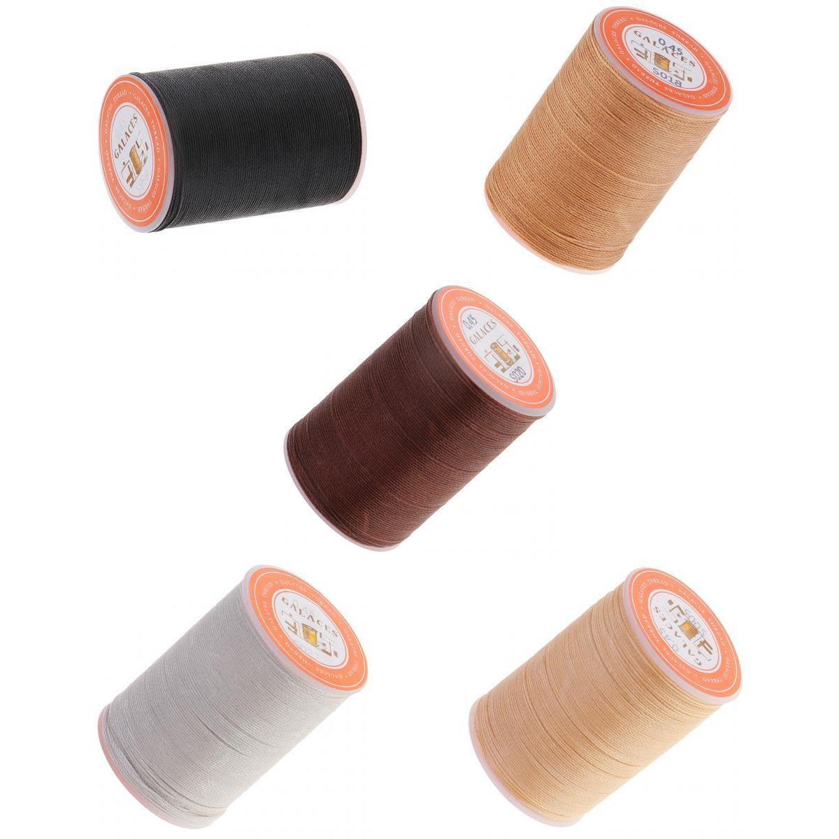 5Pcs 0.45mm Leather Sewing Waxed Thread Hand Stitching Repair Cord