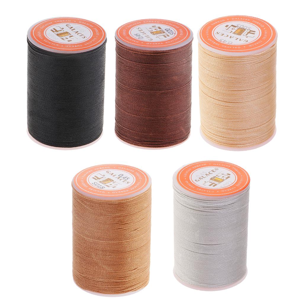 5Pcs 0.45mm Leather Sewing Waxed Thread Hand Stitching Repair Cord