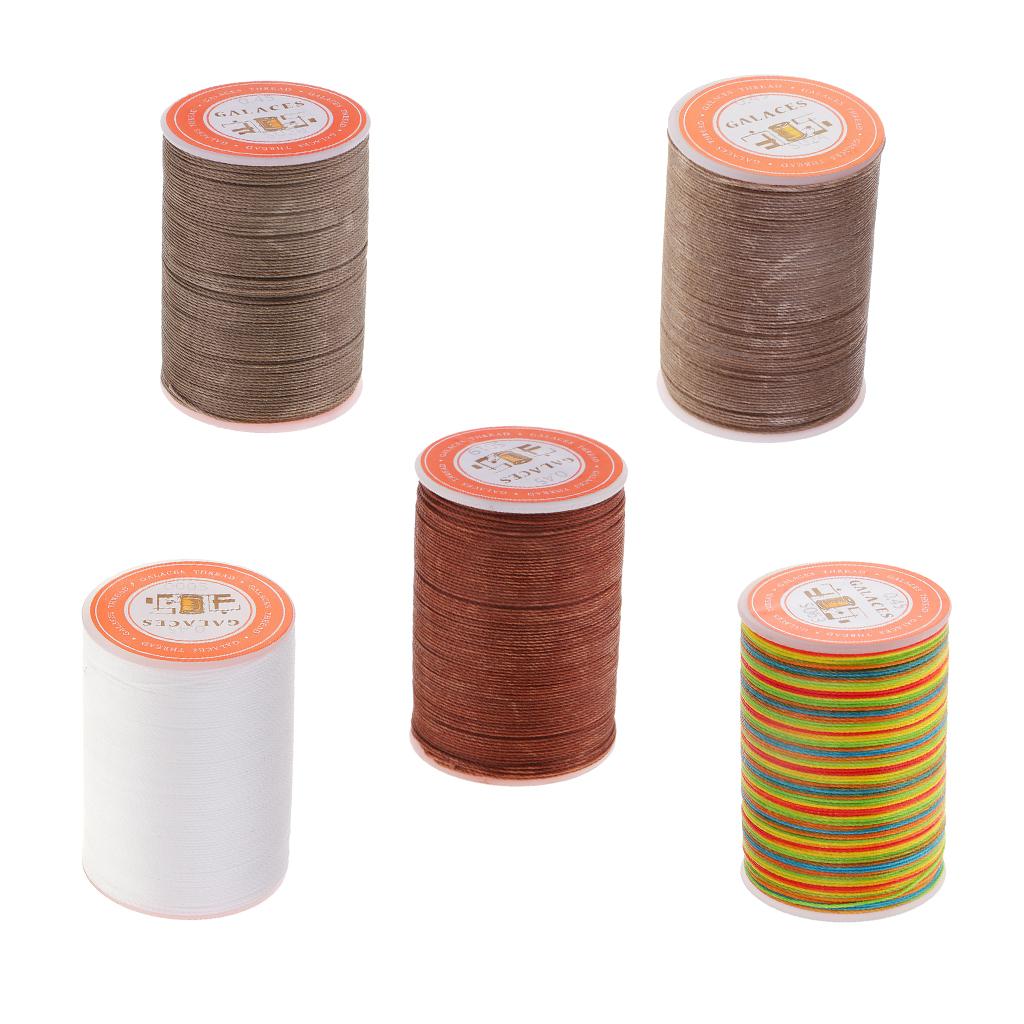 5 Spools 0.45mm Leather Sewing Waxed Thread Hand Stitching Repair Cord