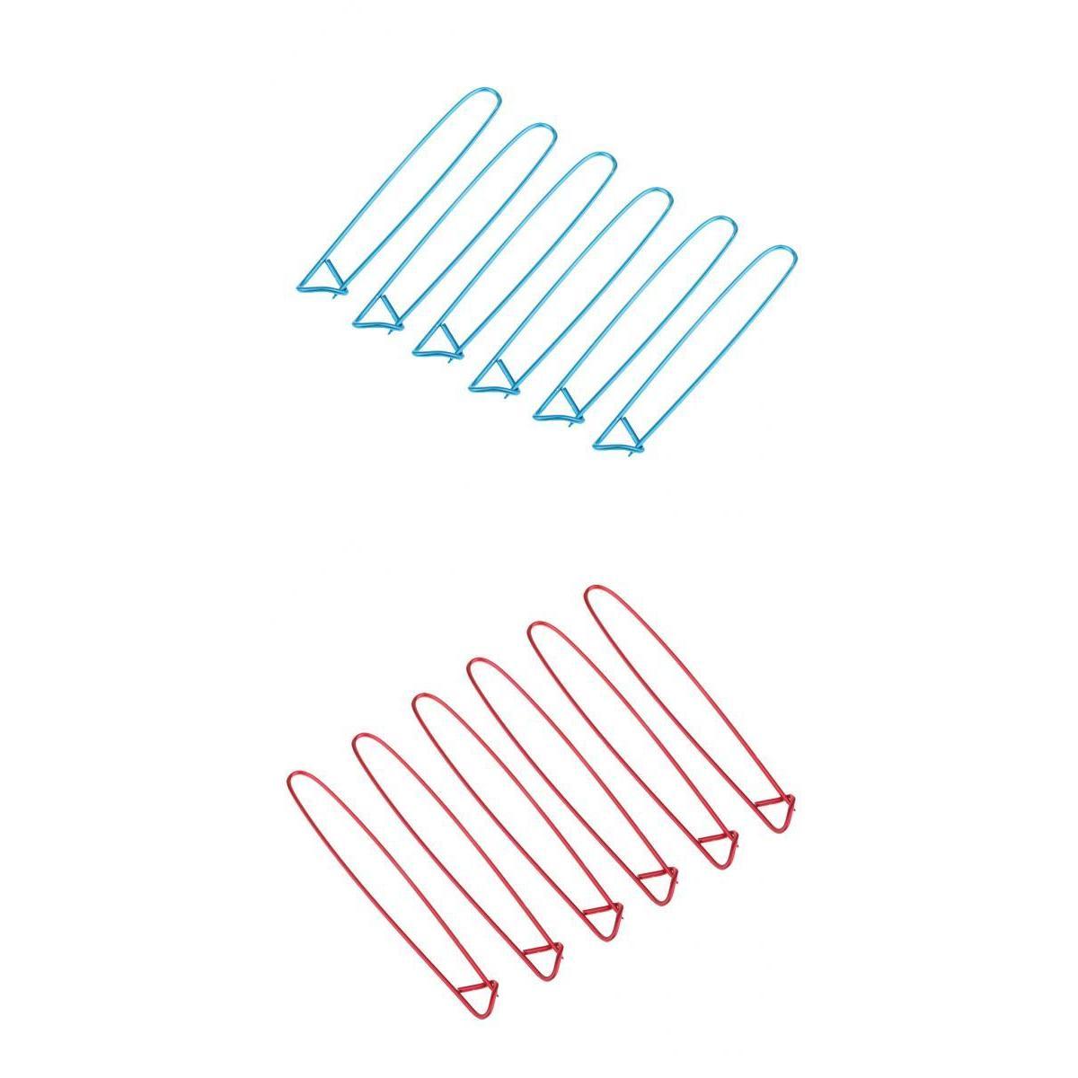 12Pcs Stitch Holders Pins Knit Knitting Needles Crochet Hooks Blue Pink