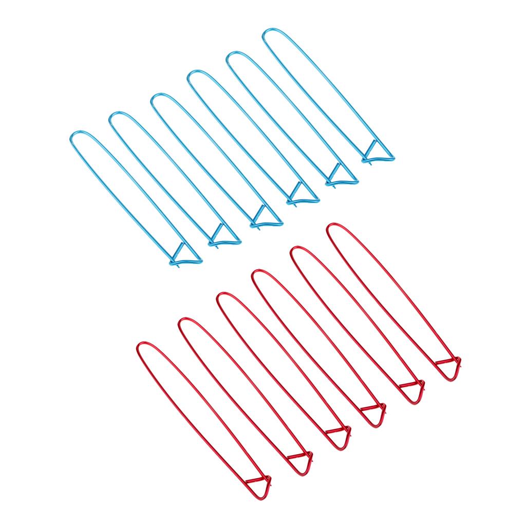 12Pcs Stitch Holders Pins Knit Knitting Needles Crochet Hooks Blue Pink