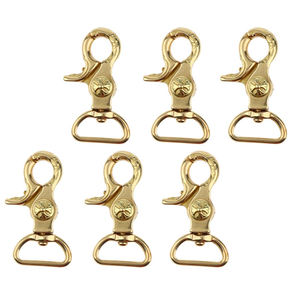 6x Lobster Clasp Hook Keychain Swivel Trigger Snap Hook Buckle Findings 20mm