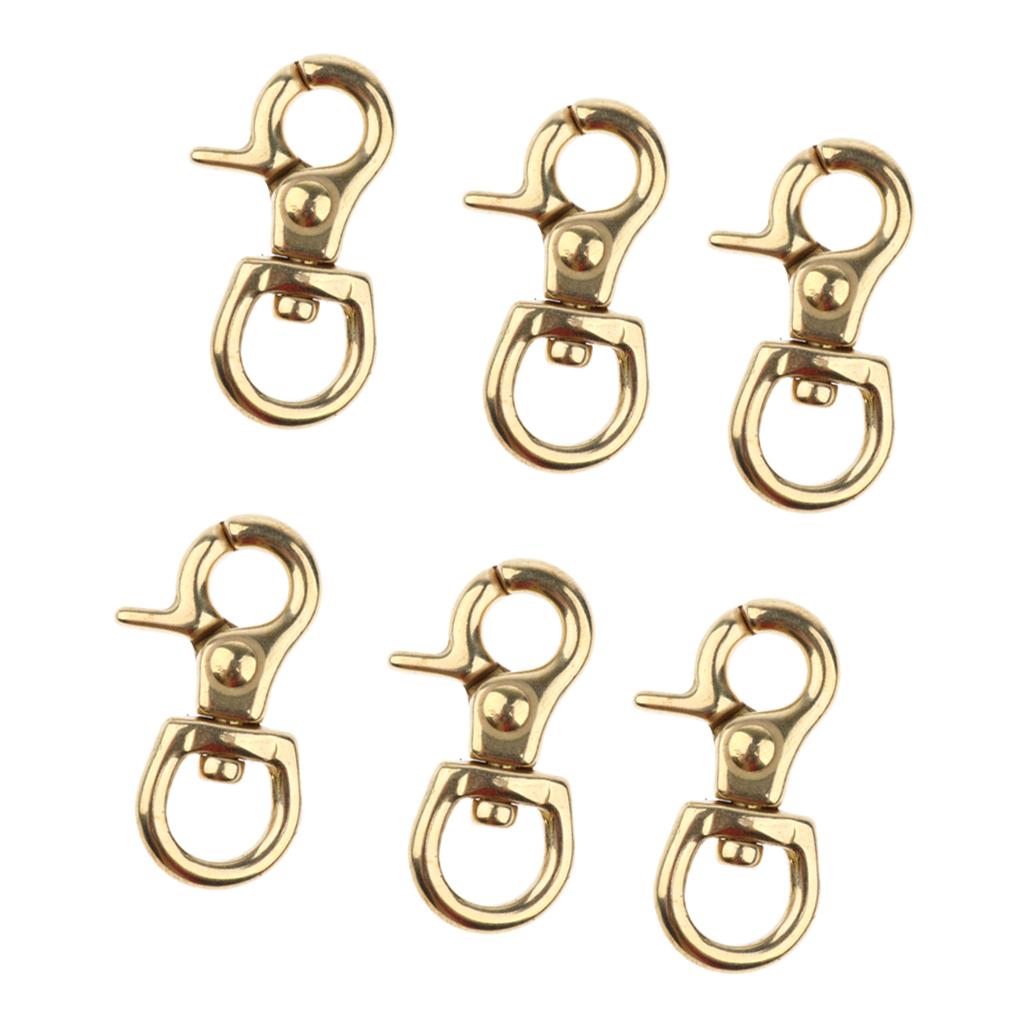 6x Lobster Clasp Hook Keychain Swivel Trigger Snap Hook Buckle Finding 10mm