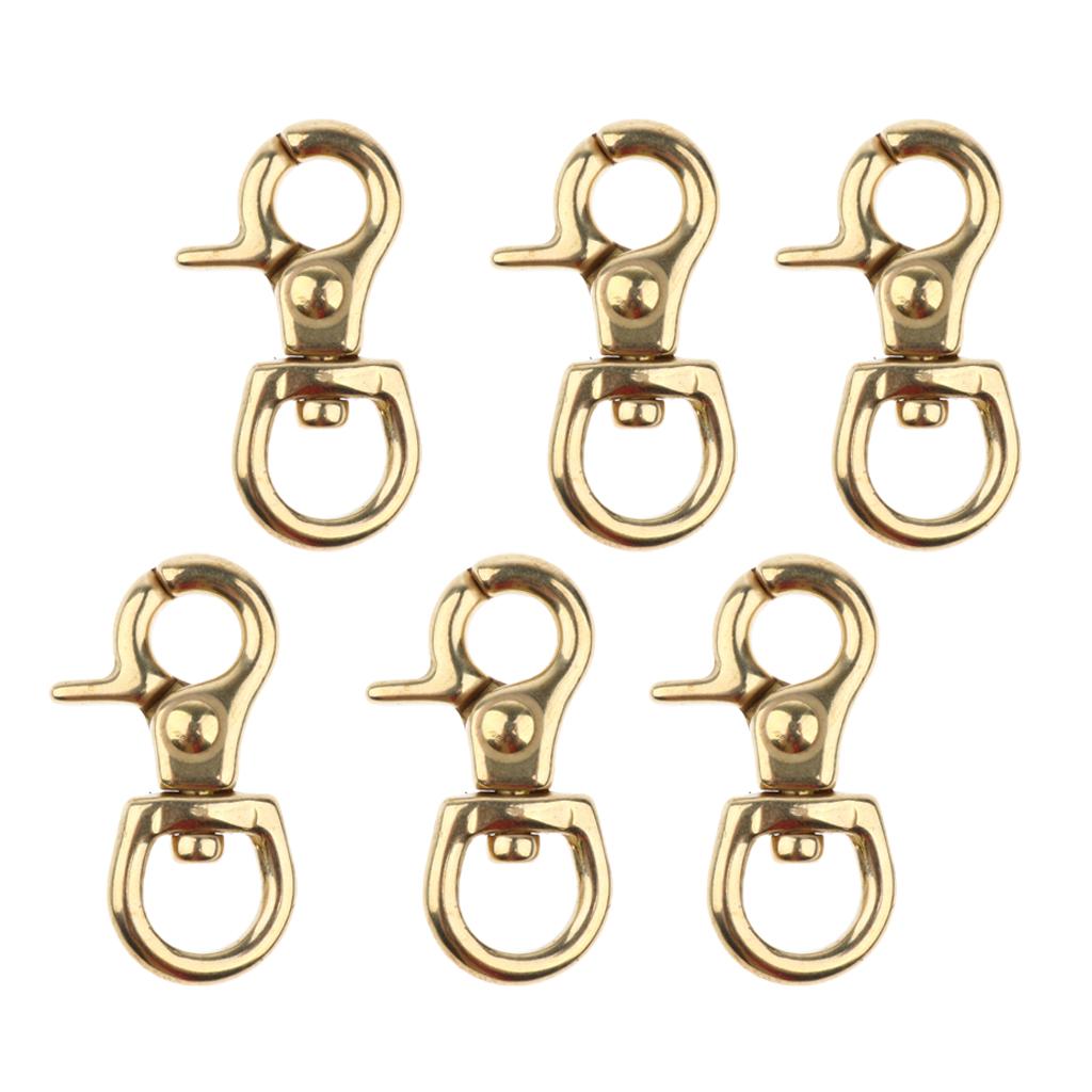 6x Lobster Clasp Hook Keychain Swivel Trigger Snap Hook Buckle Finding 10mm