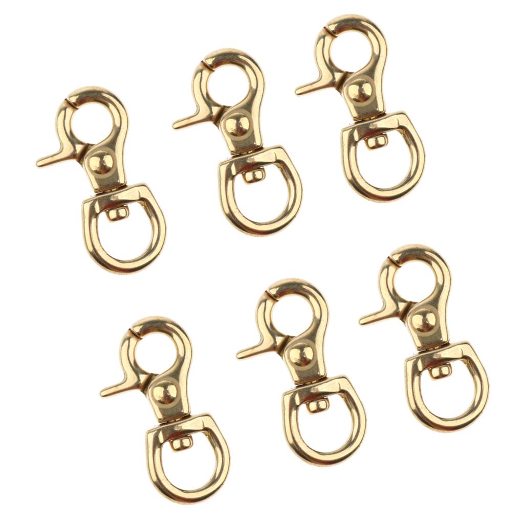 6x Lobster Clasp Hook Keychain Swivel Trigger Snap Hook Buckle Finding 10mm