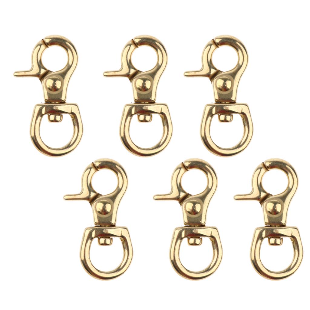 6x Lobster Clasp Hook Keychain Swivel Trigger Snap Hook Buckle Finding 10mm