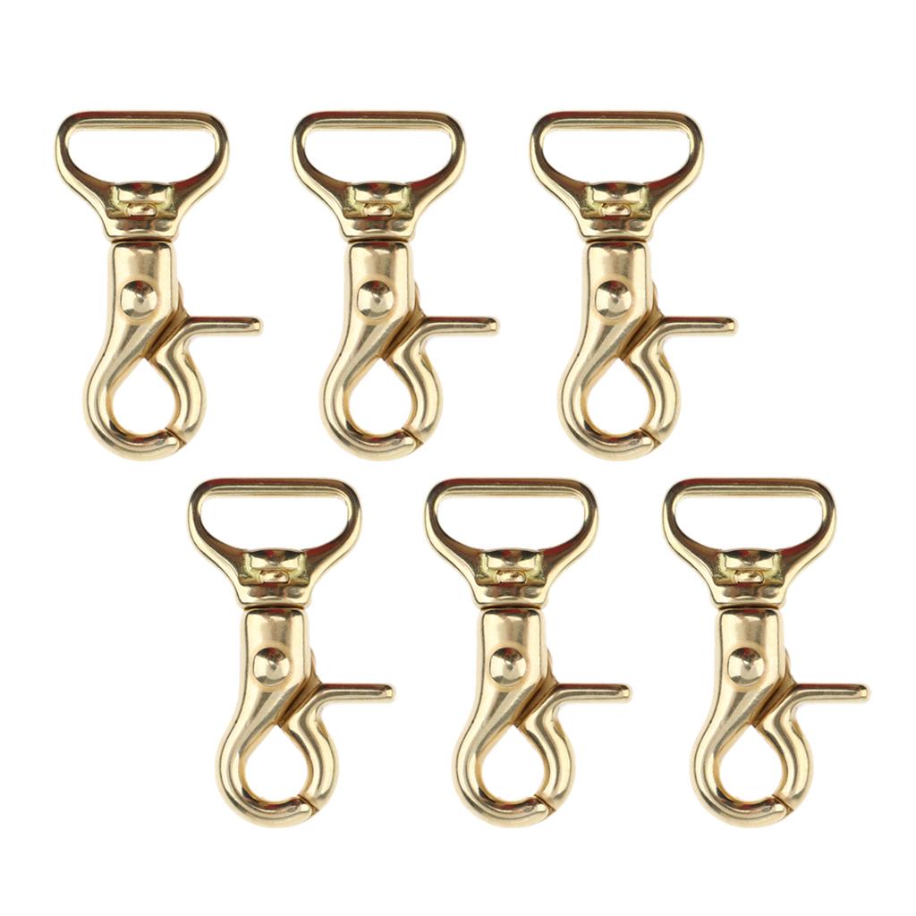 6x Lobster Clasp Hook Keychain Swivel Trigger Snap Hook Buckle Finding 20mm