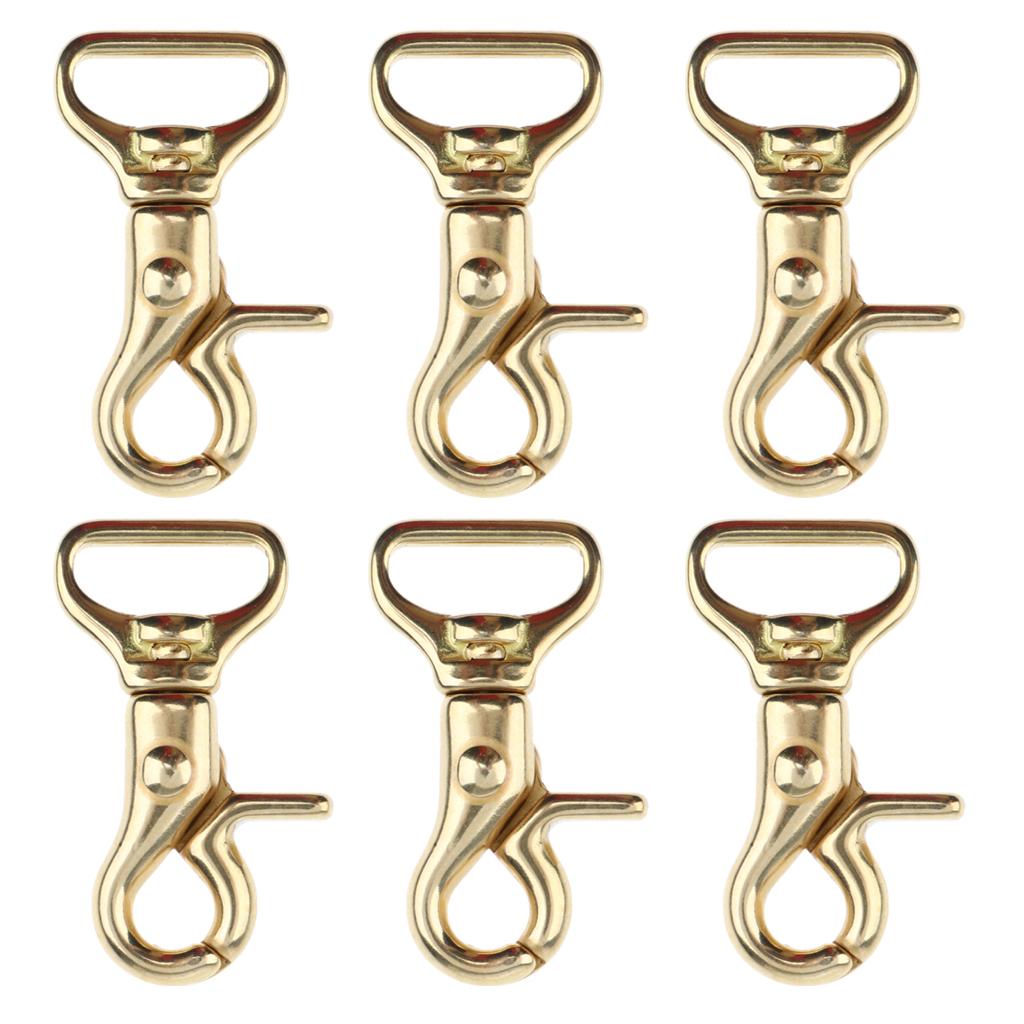 6x Lobster Clasp Hook Keychain Swivel Trigger Snap Hook Buckle Finding 20mm