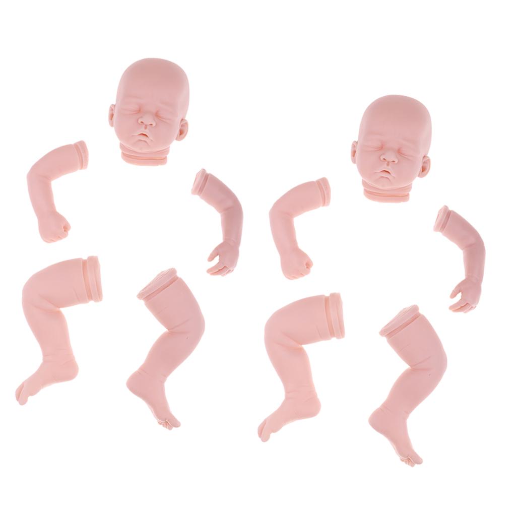 2 Set 20 Unpainted Reborn Kit Newborn Baby Doll with Head 3/4 Arms Full Leg"