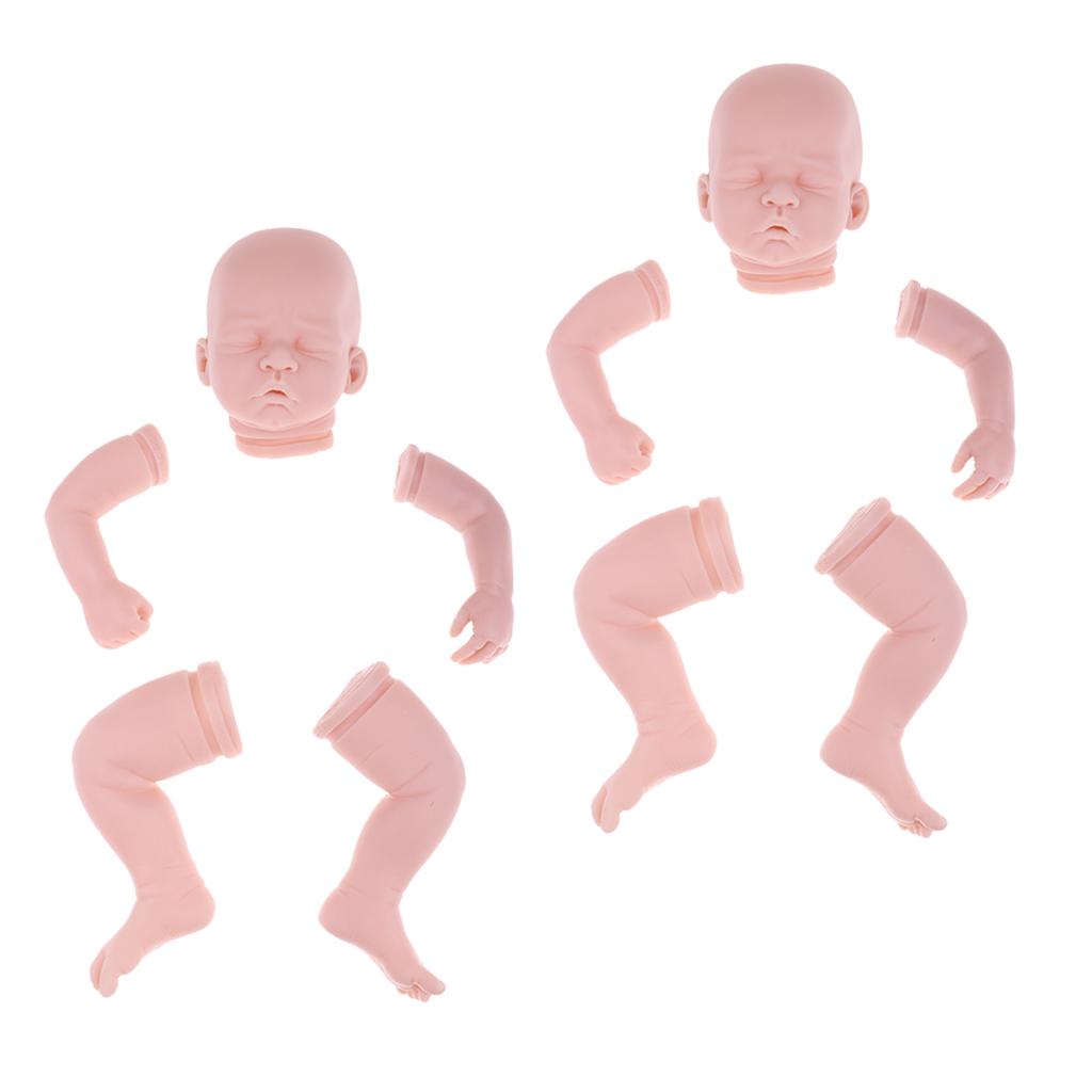 2 Set 20 Unpainted Reborn Kit Newborn Baby Doll with Head 3/4 Arms Full Leg"