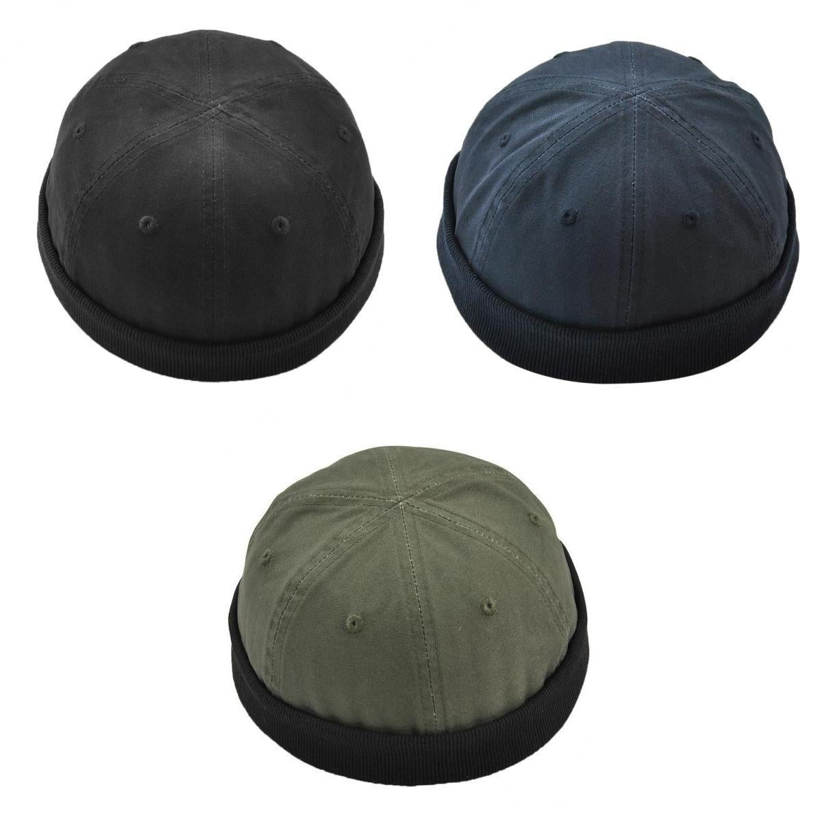 3 pcs Women Men Retro Docker Leon Beanie Cap Pure Cotton Hat