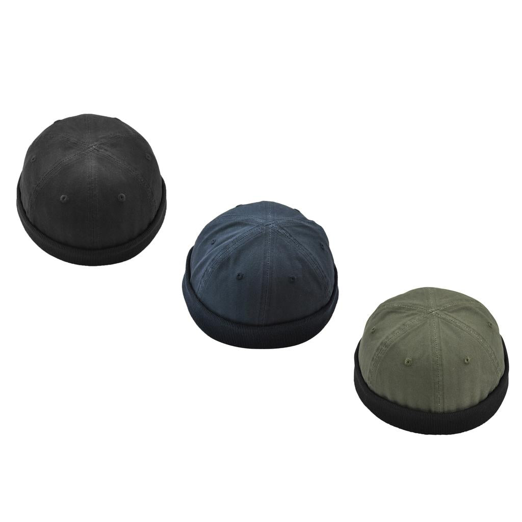 3 pcs Women Men Retro Docker Leon Beanie Cap Pure Cotton Hat