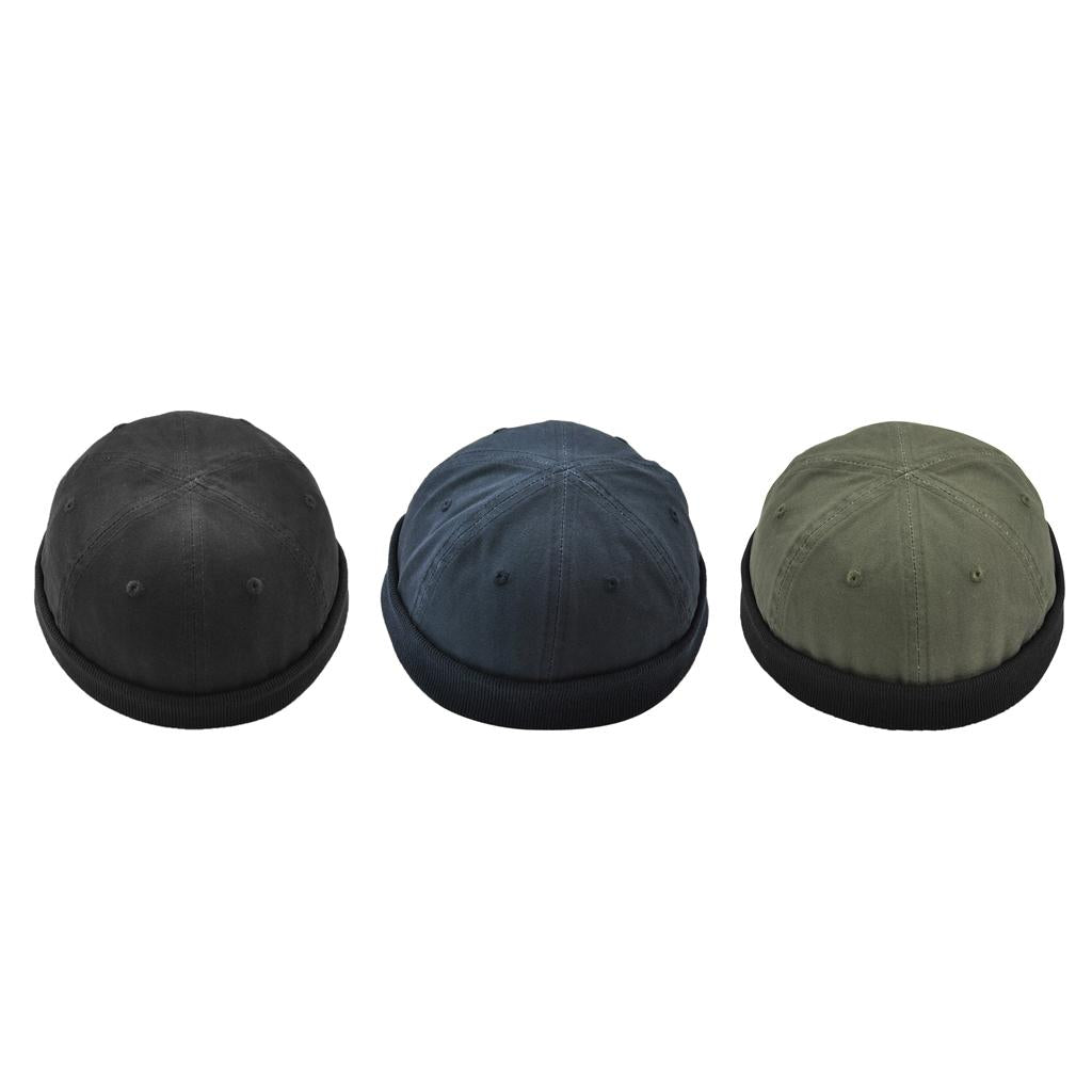 3 pcs Women Men Retro Docker Leon Beanie Cap Pure Cotton Hat