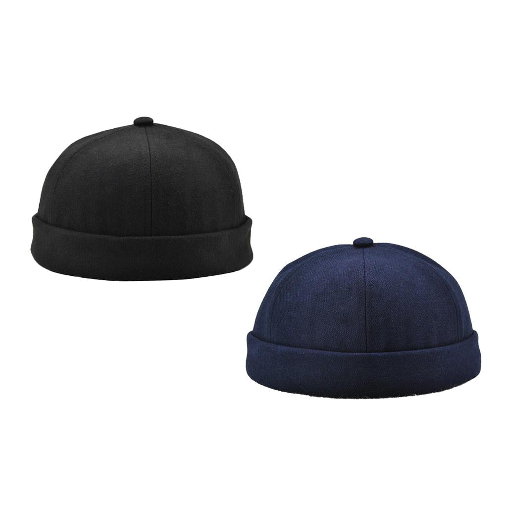2pcs Women Men Retro Docker Leon Beanie Cap Pure Cotton Hat