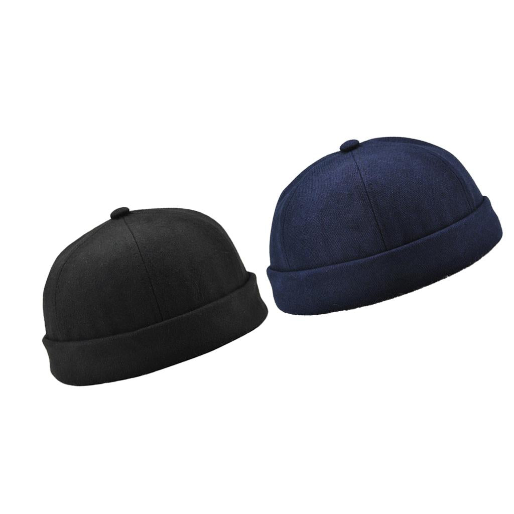 2pcs Women Men Retro Docker Leon Beanie Cap Pure Cotton Hat