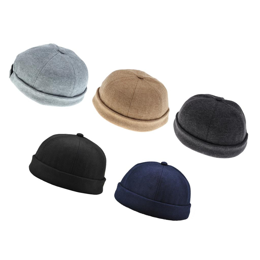 5 Pieces Women Men Retro Docker Leon Beanie Cap Pure Cotton Hat