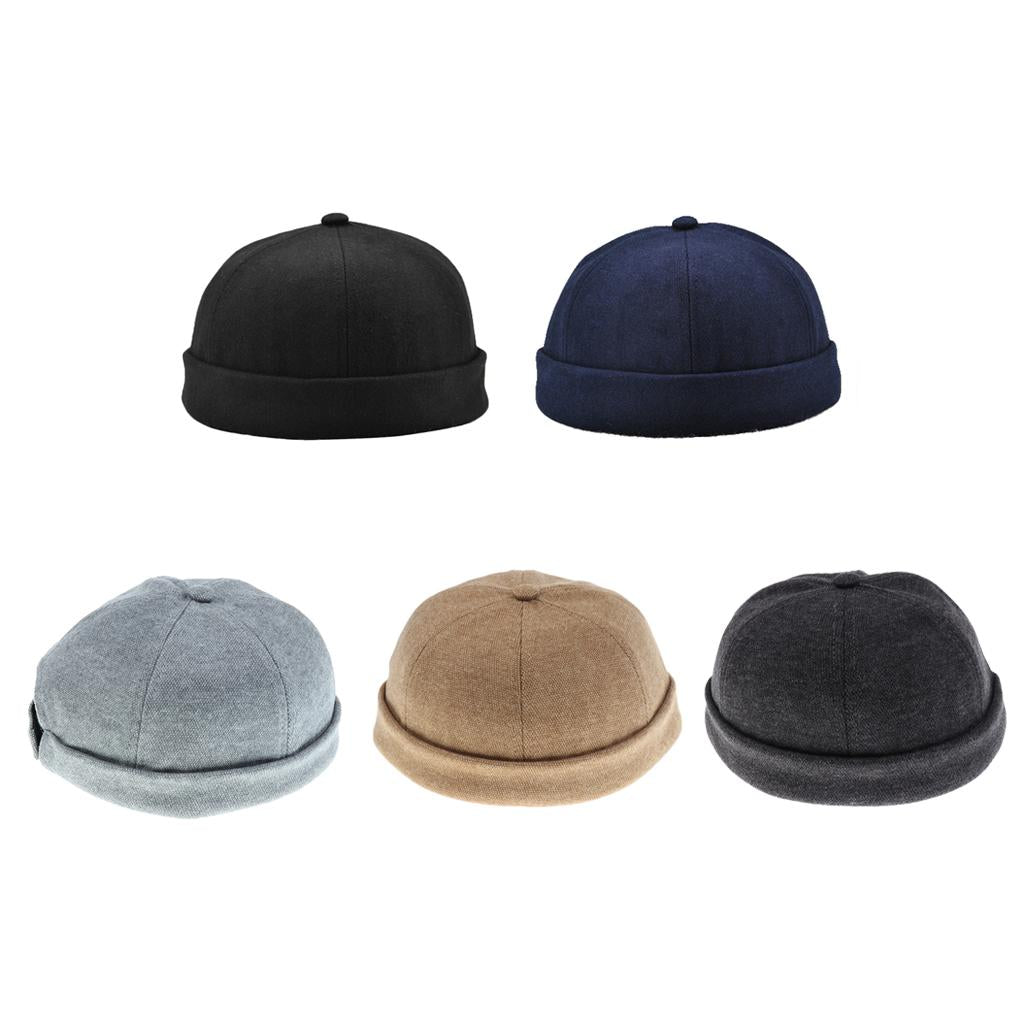 5 Pieces Women Men Retro Docker Leon Beanie Cap Pure Cotton Hat