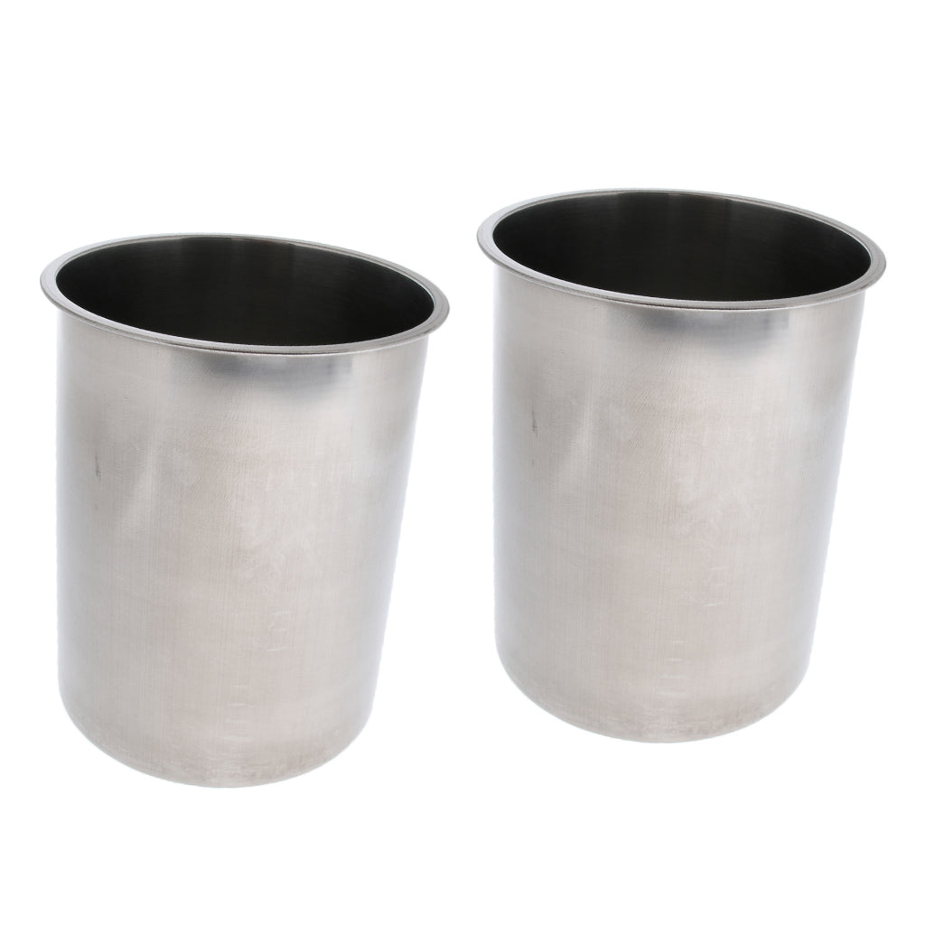 2PCS 2.5L Thickened Stainless Steel Champagne Ice Bucket Wine Cooler Chiller