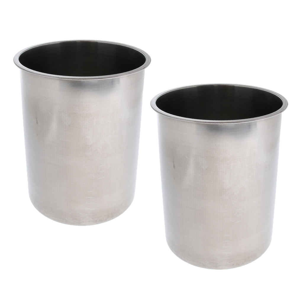 2PCS 2.5L Thickened Stainless Steel Champagne Ice Bucket Wine Cooler Chiller