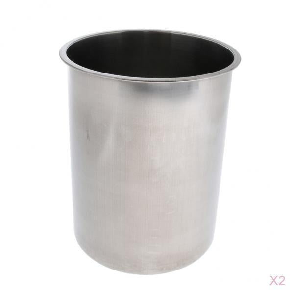 2PCS 2.5L Thickened Stainless Steel Champagne Ice Bucket Wine Cooler Chiller