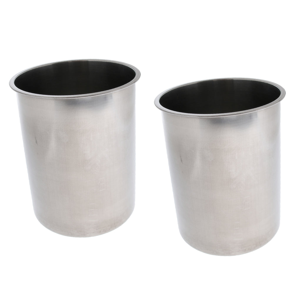 2PCS 2.5L Thickened Stainless Steel Champagne Ice Bucket Wine Cooler Chiller