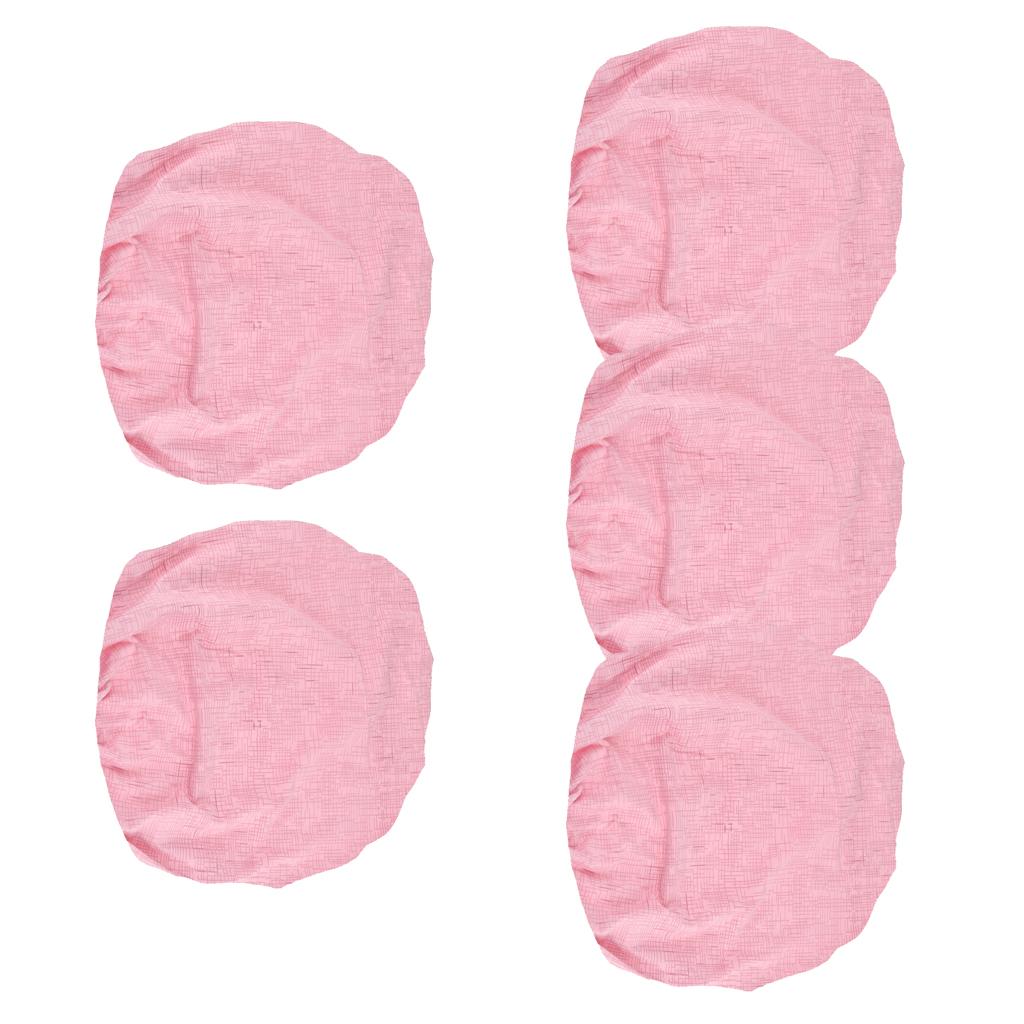 5pcs Universal Spandex Stretch Office Swivel Chair Seat Slipcover Pink