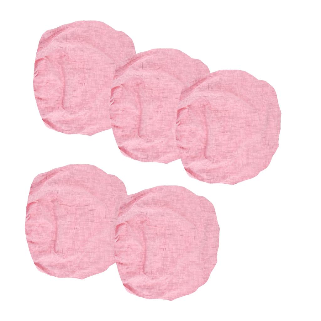 5pcs Universal Spandex Stretch Office Swivel Chair Seat Slipcover Pink