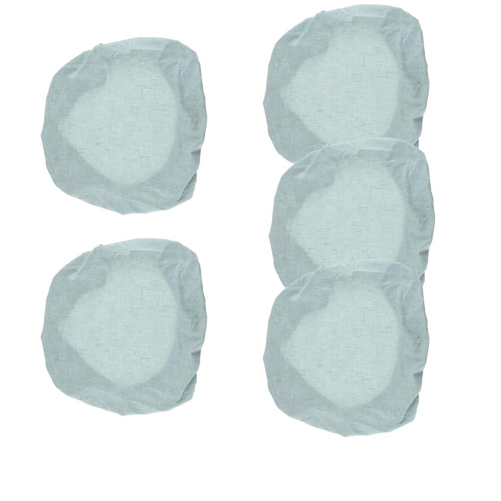 5pcs Universal Spandex Stretch Office Swivel Chair Seat Slipcover Water Blue